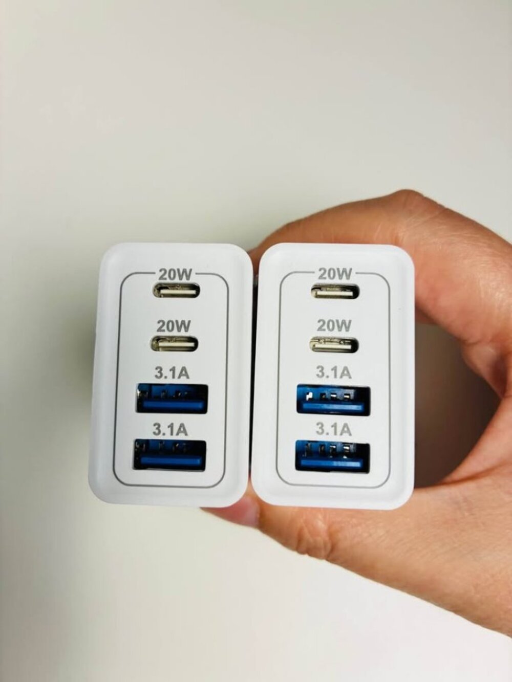 4-Port USB C Fast Charger (2-Pack) wall charger